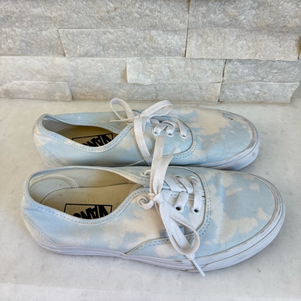 Vans Light Blue and White Casual Sneakers